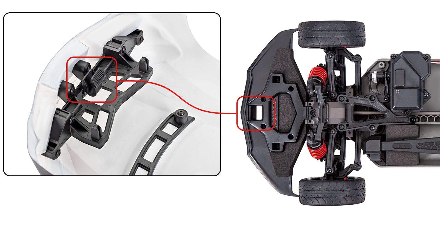 Clipless body mounting