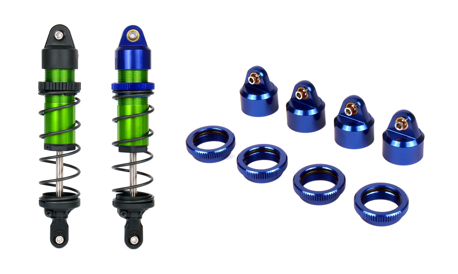 Aluminum shock caps