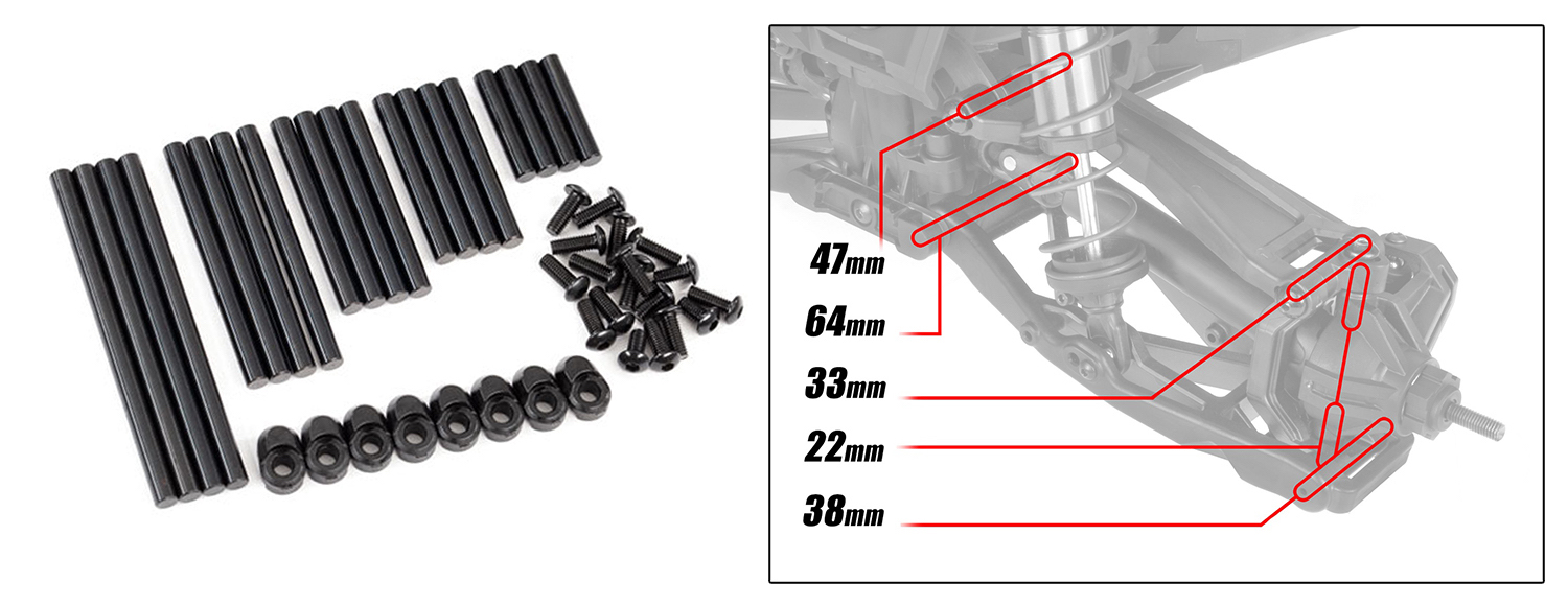 hardened steel pin set