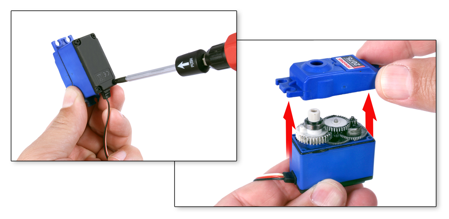 Remove the Top of the Servo Case