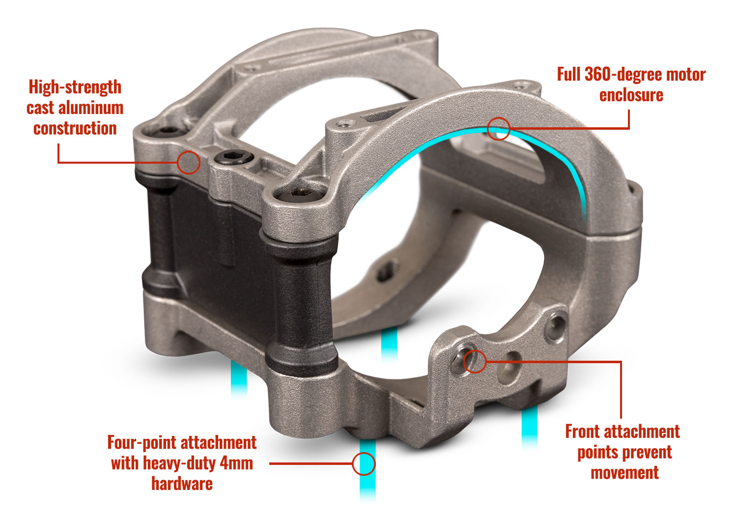 Sledge aluminum motor cradle