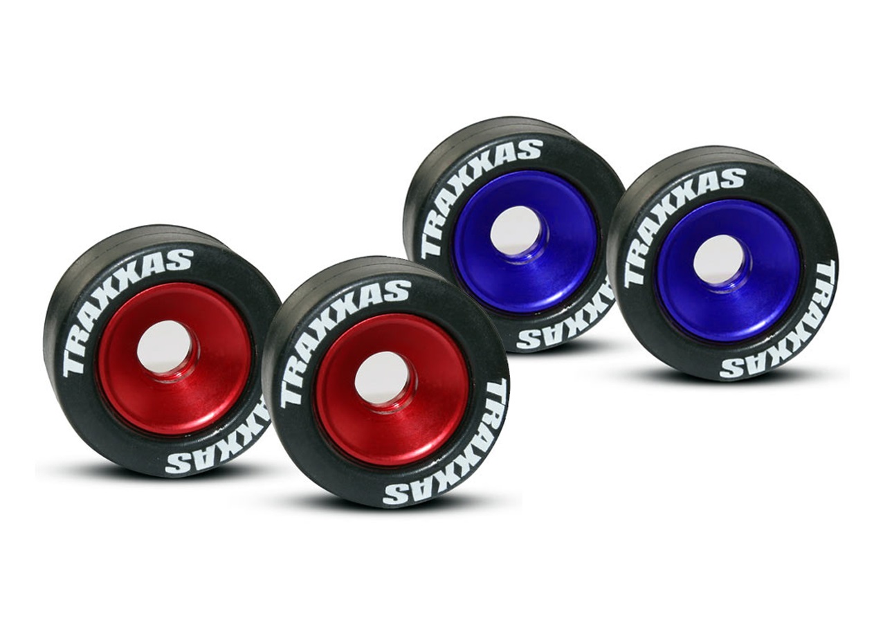 Aluminum wheelie bar wheels