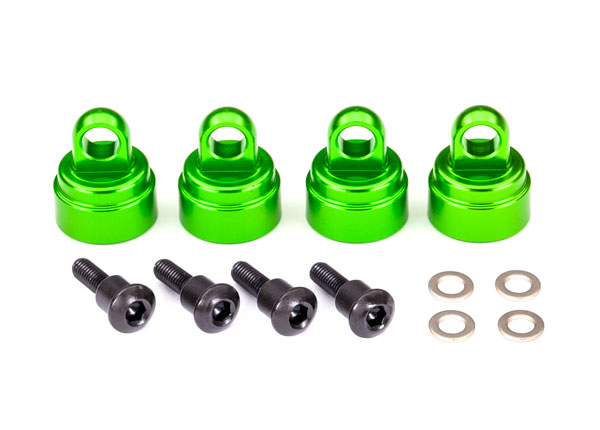 Aluminum shock caps