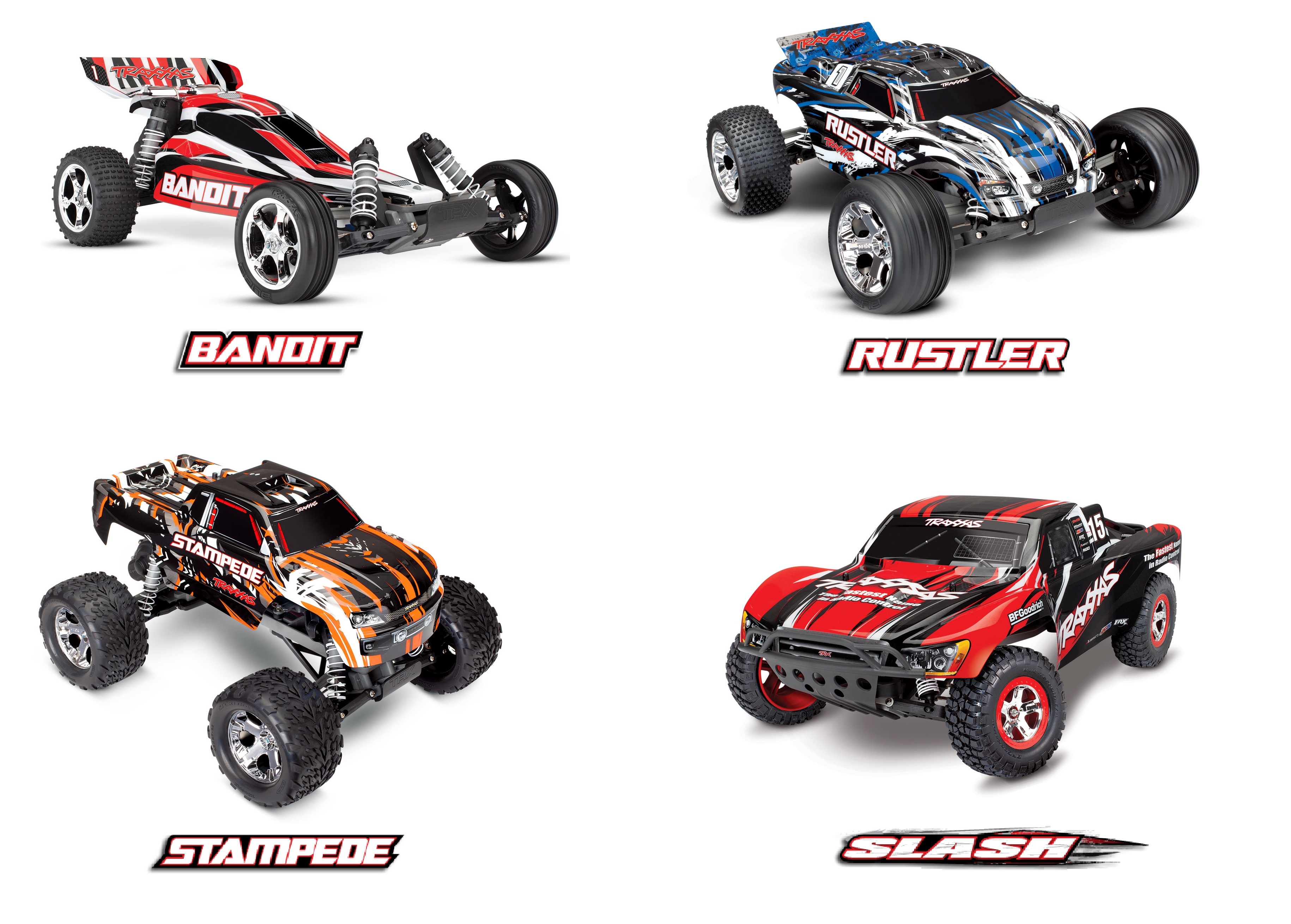 Bandit<sup>®</sup>, Rustler<sup>®</sup>, Stampede<sup>®</sup>, and Slash<sup>®</sup>