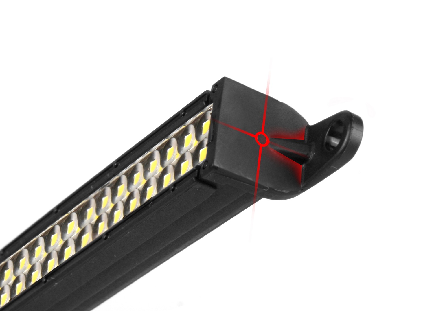 Use the reinforcing rib as a guide for hole placement