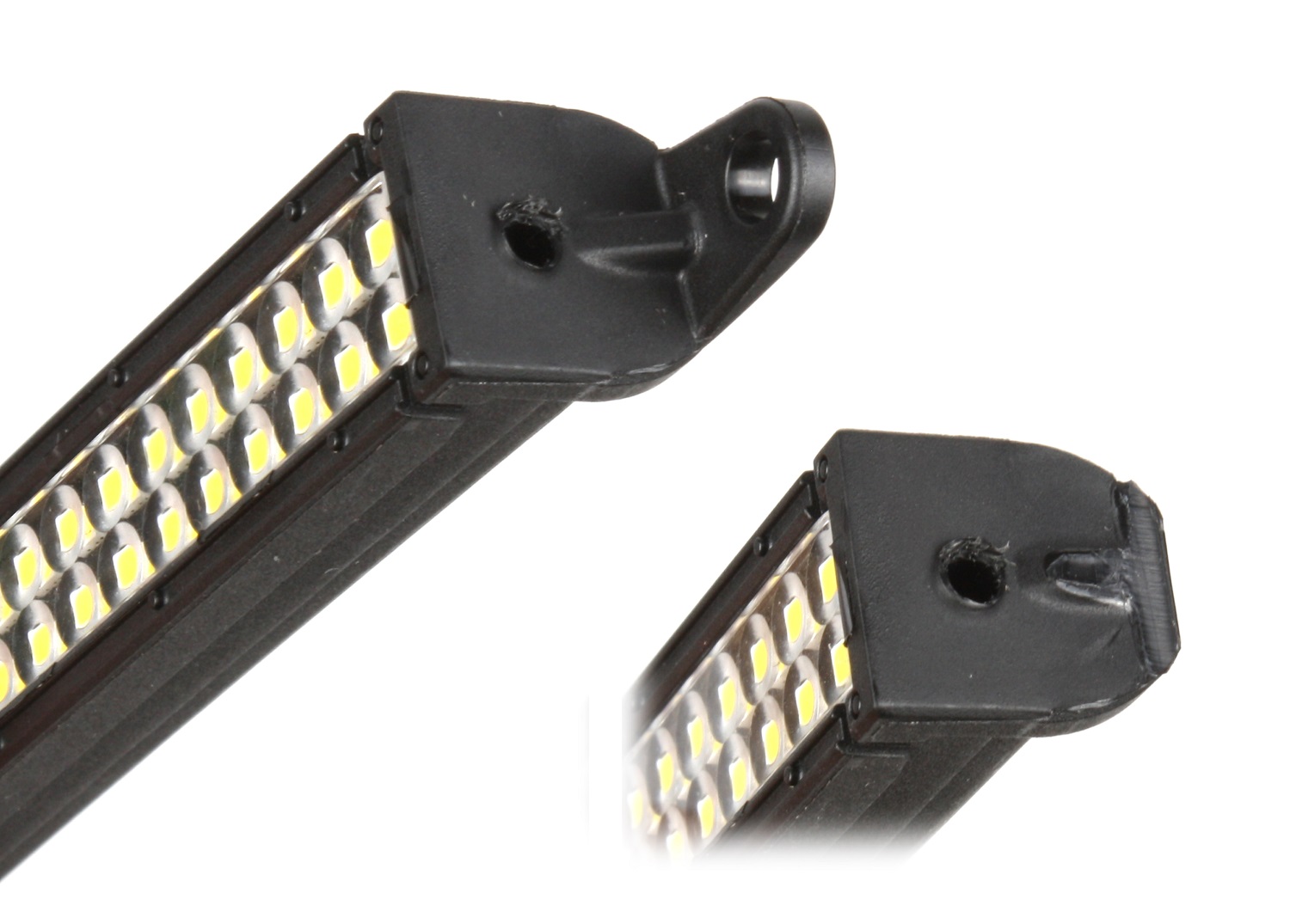 Trim the tabs flush with the ends of the housing