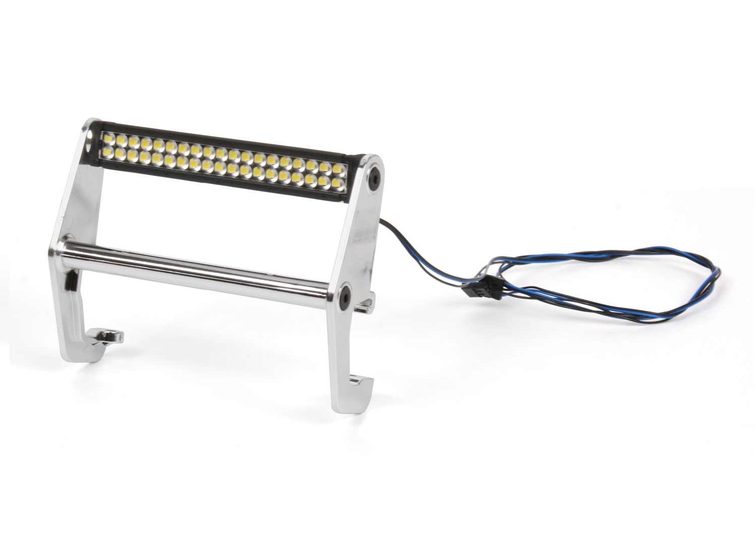 The push-bar / light combo is ready to mount on the bumper