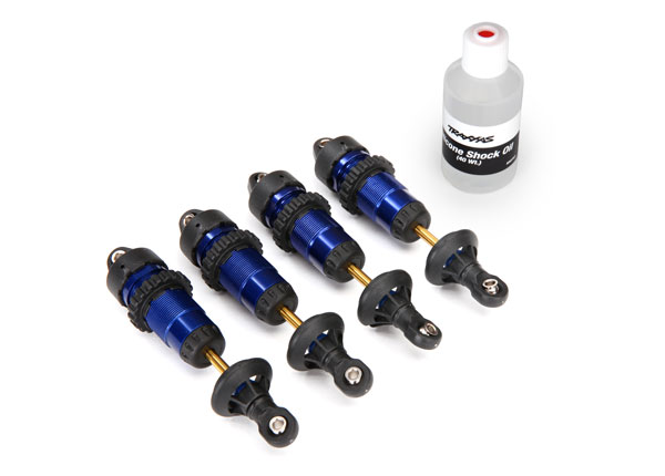 Blue-anodized GTR shocks