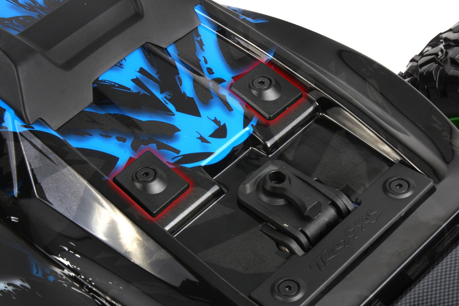 Installed rear body reinforcements