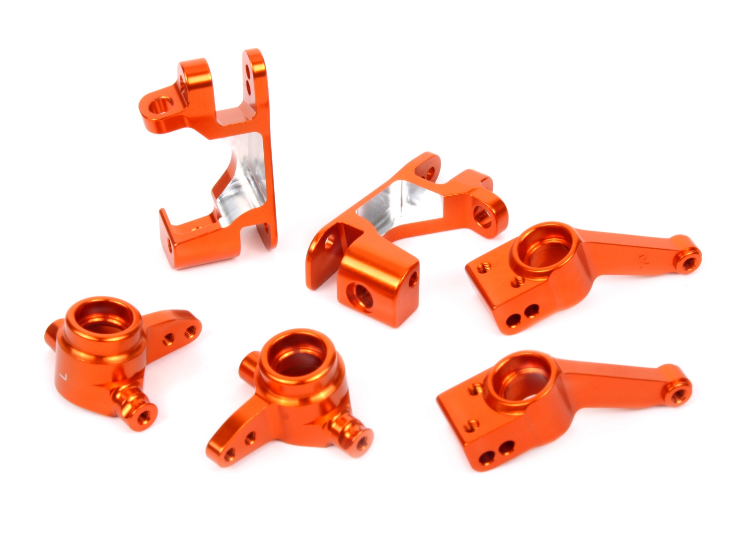 Full set of orange aluminum parts