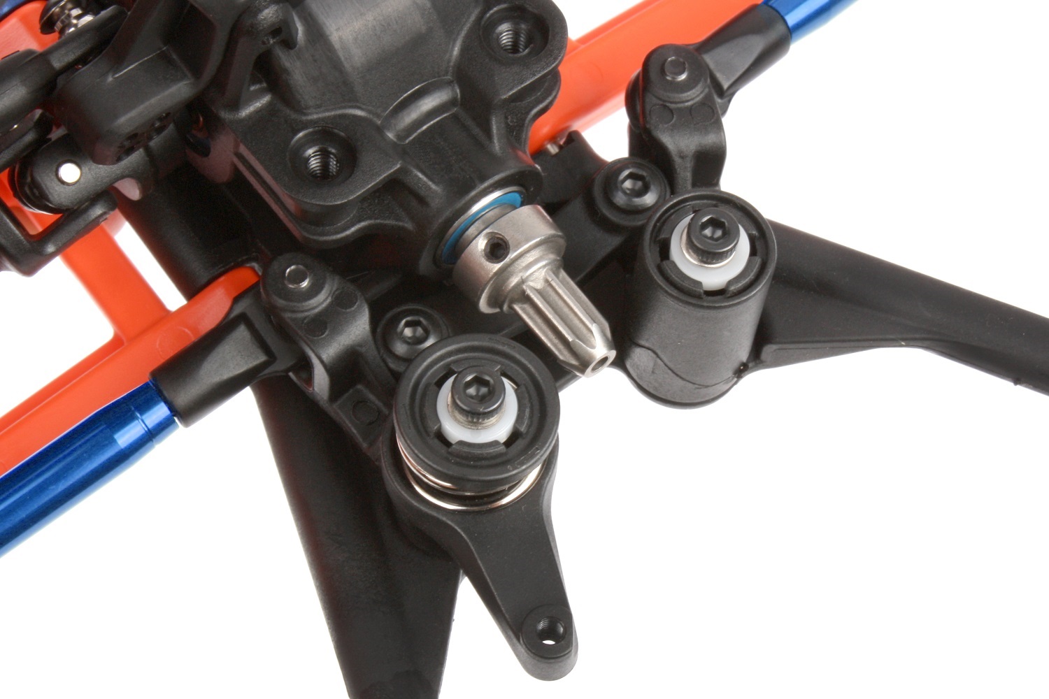 Install a metal drive hub with the aluminum driveshaft