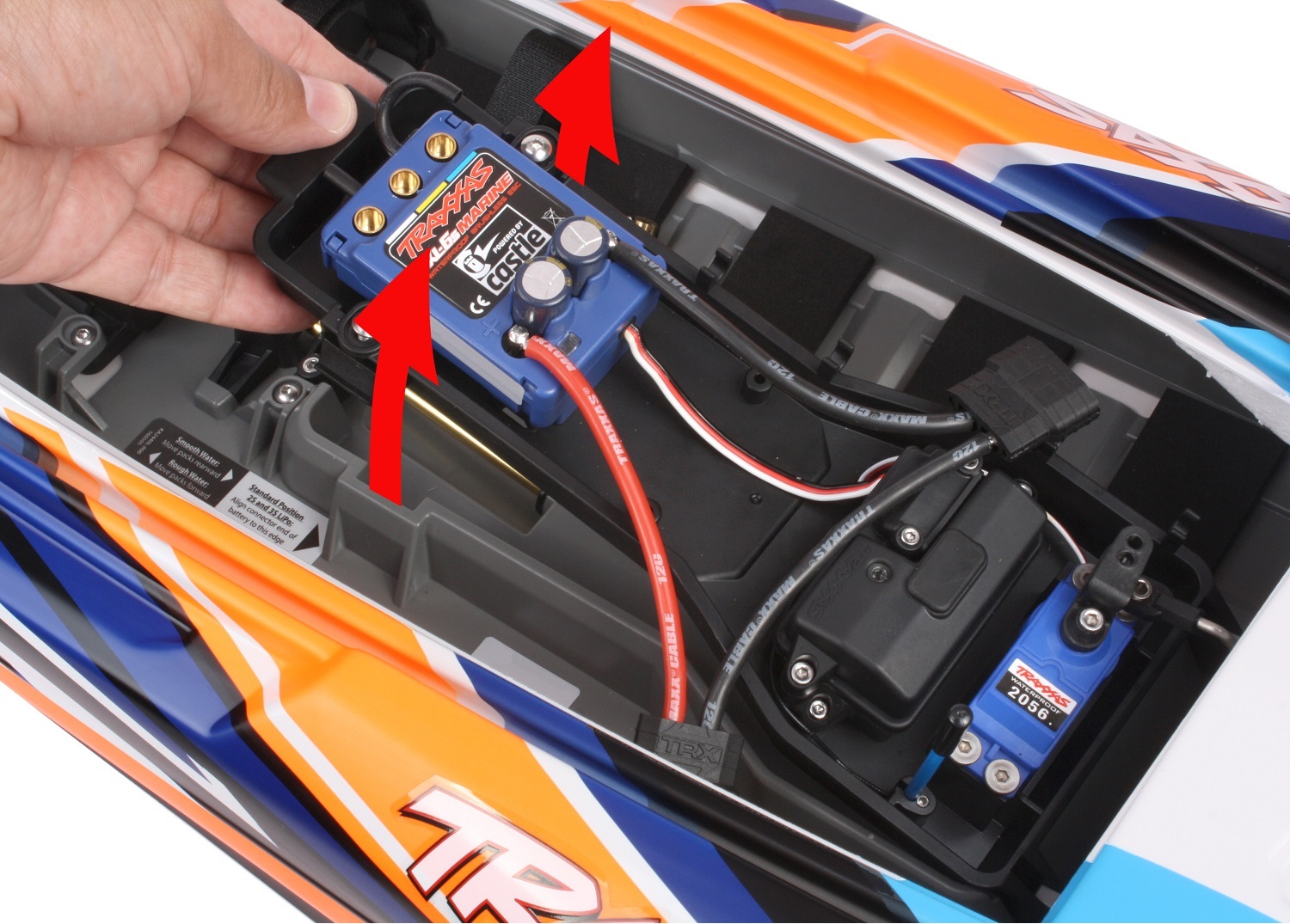 Lift out the electronics tray