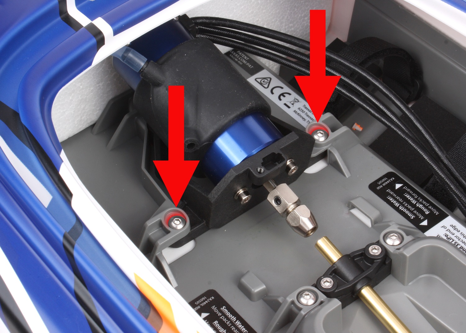 Remove the motor mount screws