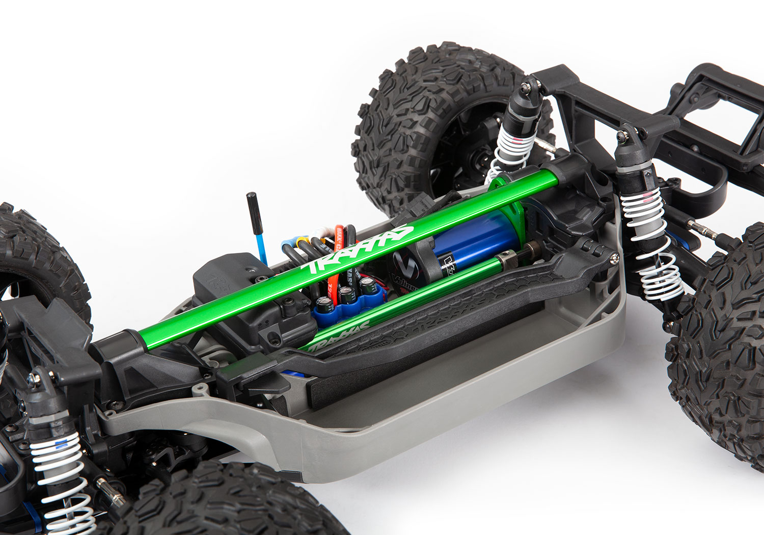 Rustler 4X4 green HD chassis brace