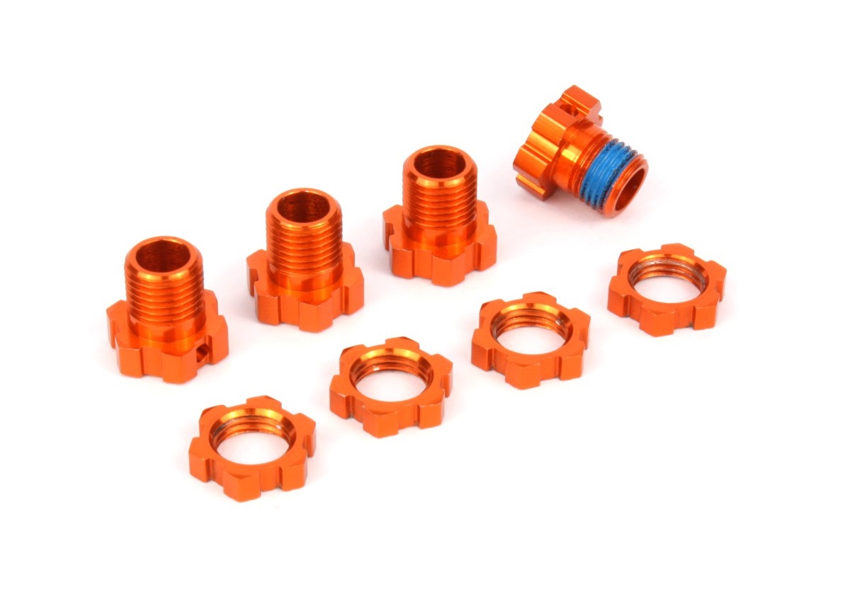 The steel shafts require 17 mm hubs and nuts