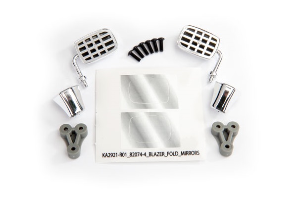 folding rear-view mirror set