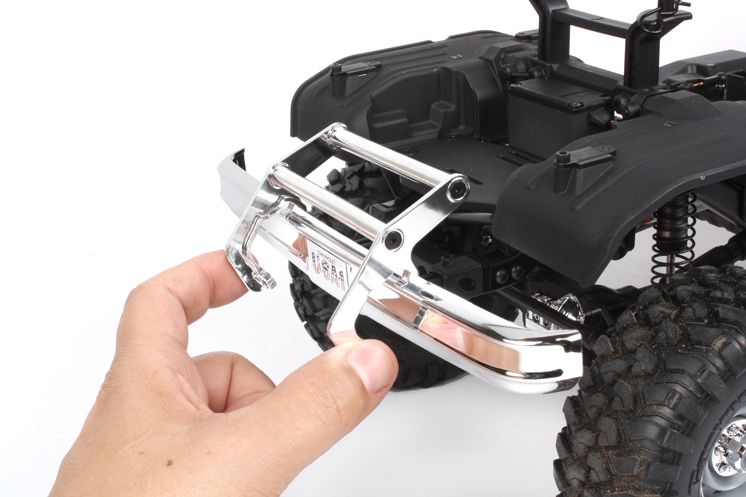 Swing the push bar into position