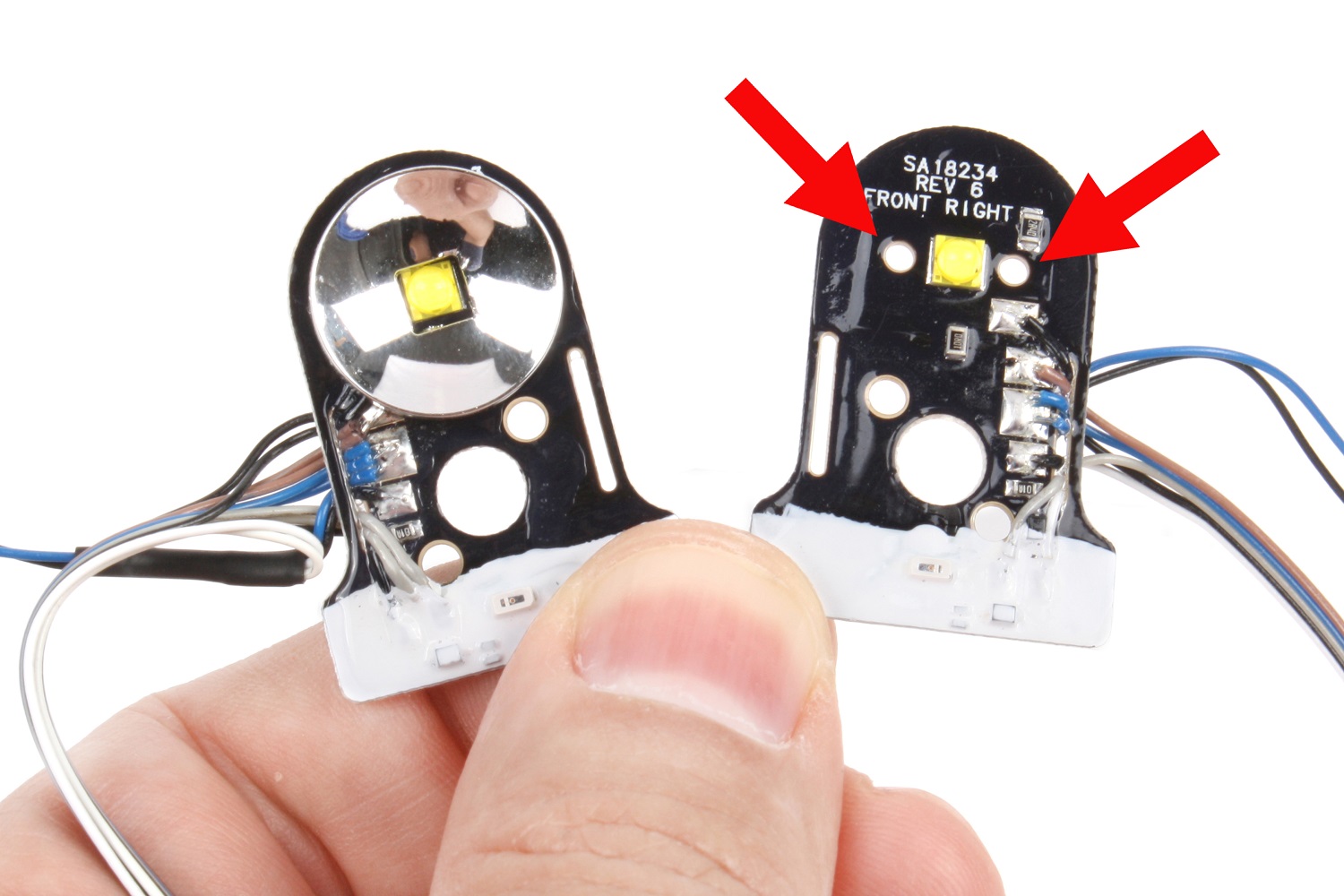 LED headlight reflector