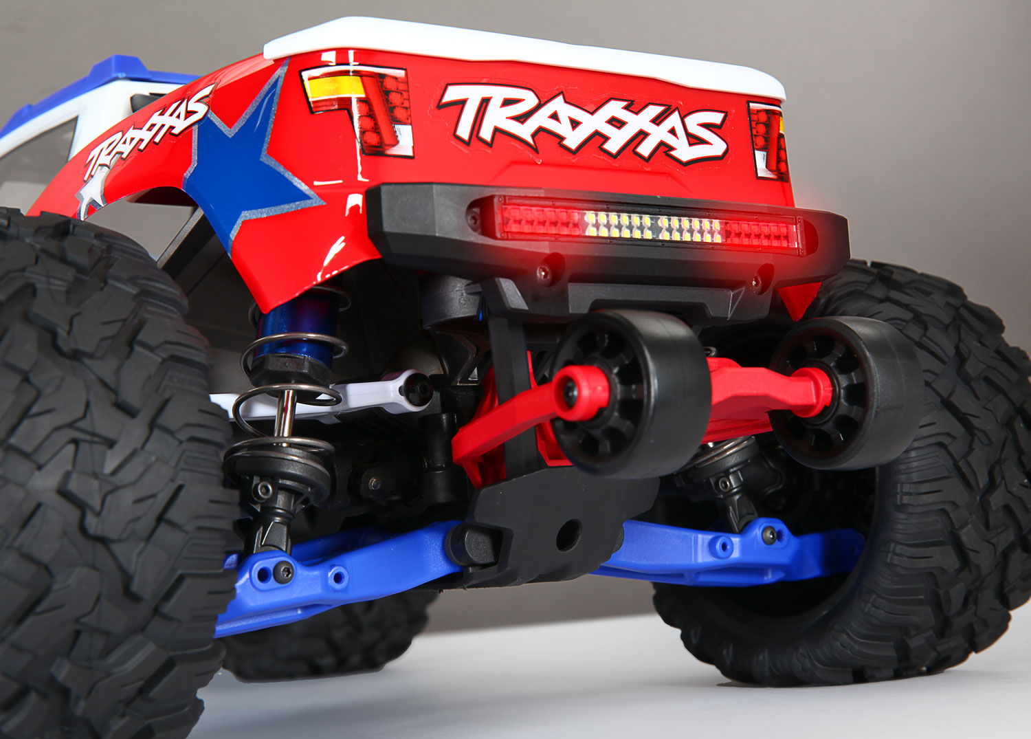 Red wheelie bar