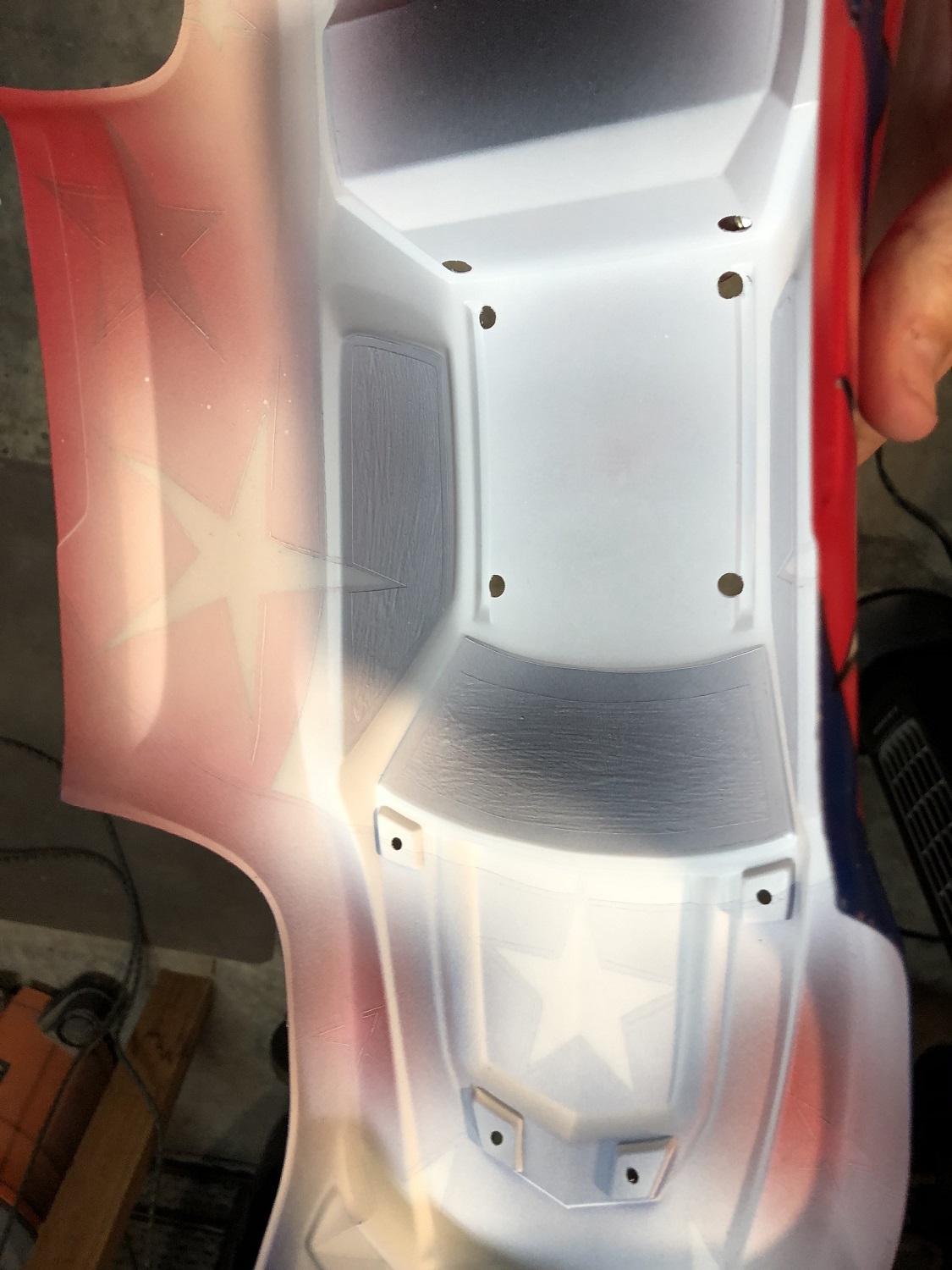 White paint applied