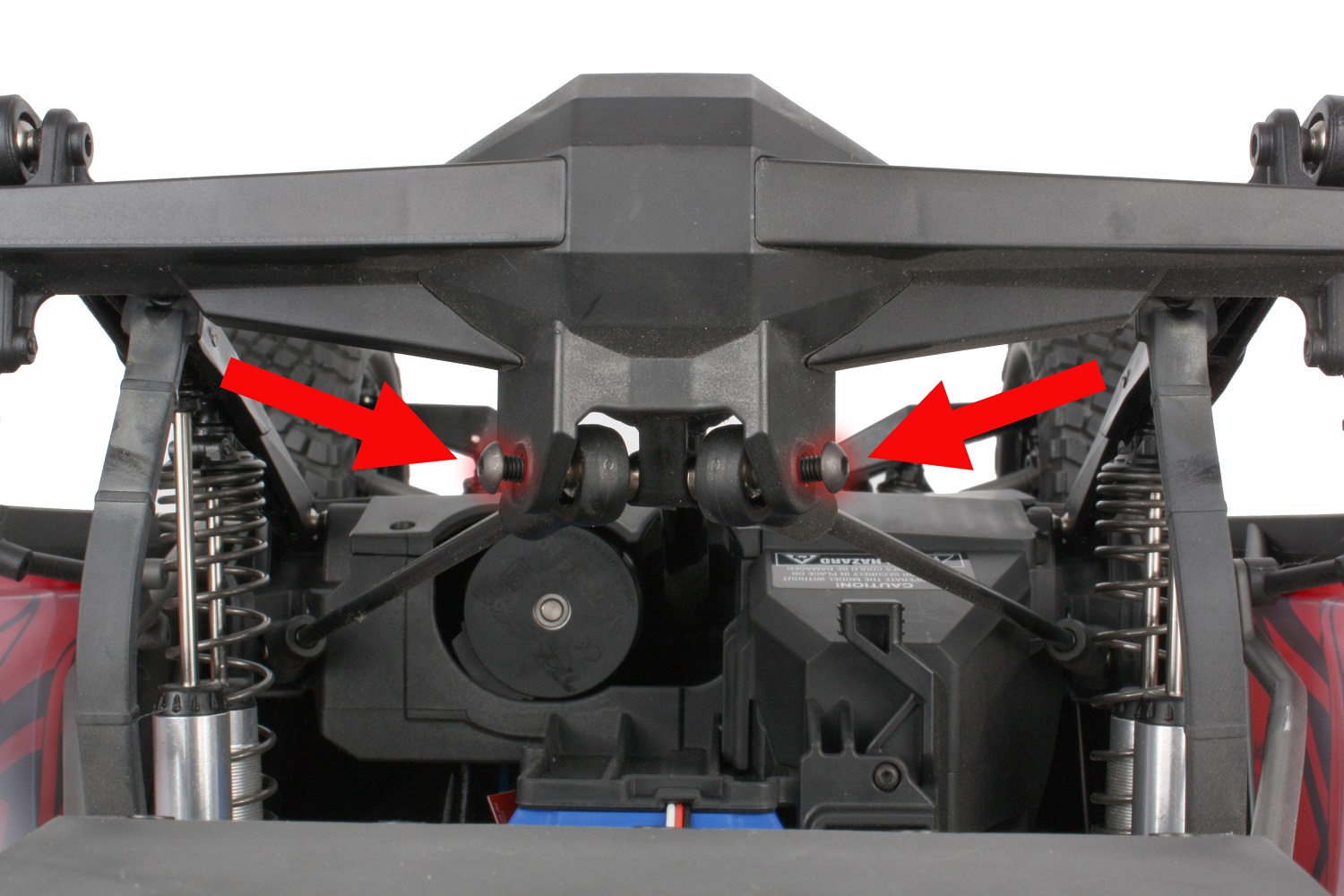 Unscrew the suspension links