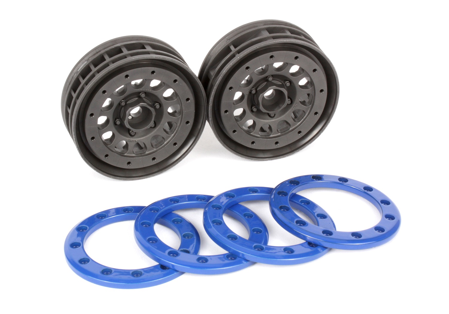 Method 105 wheels with blue beadlock rings