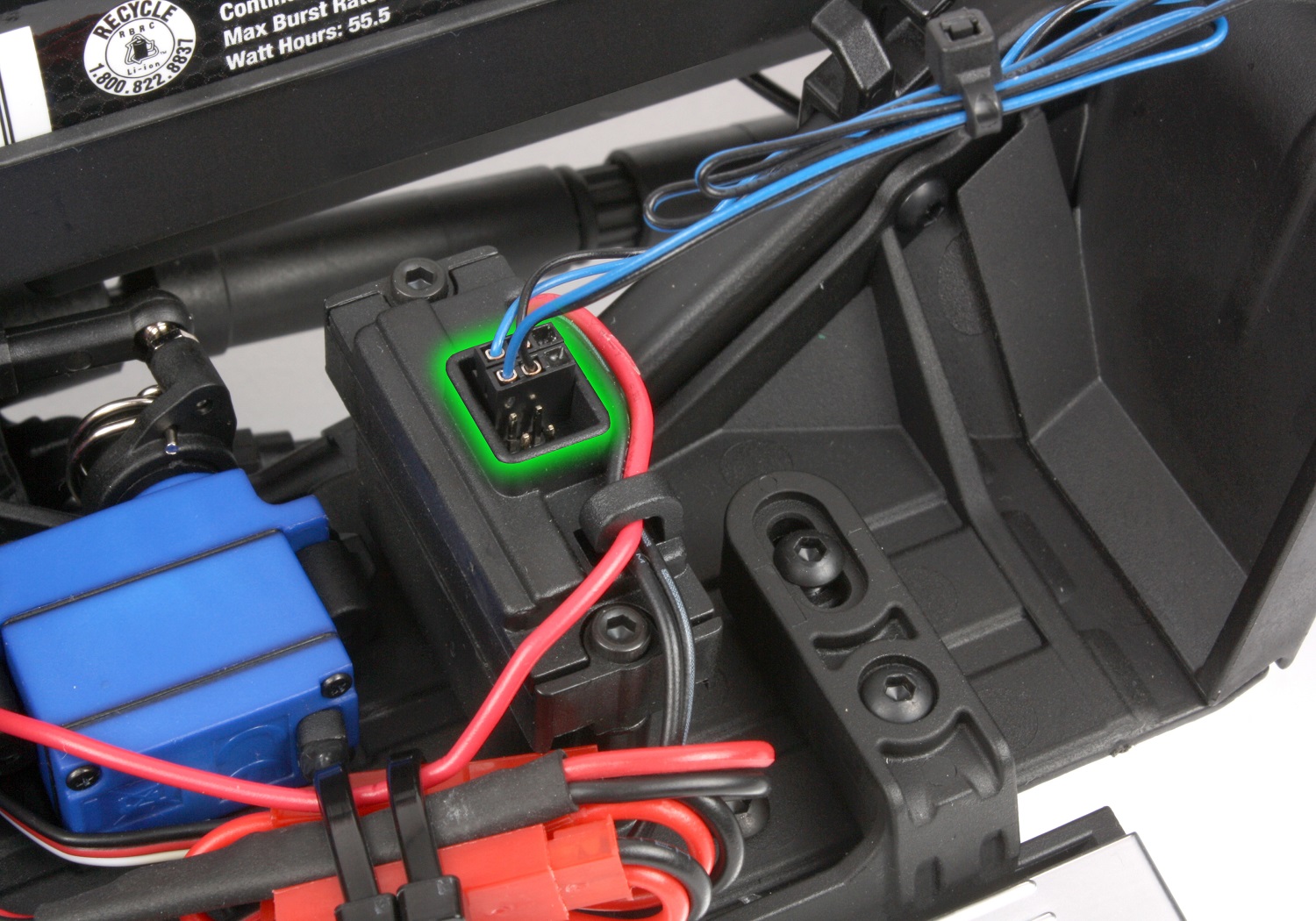 Plug the lights into the lighting module