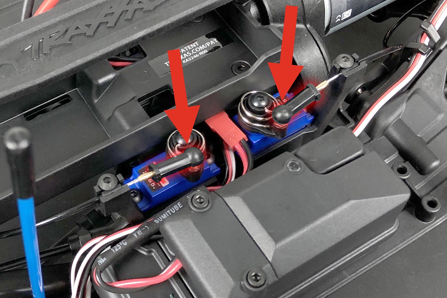 Snap the T-Lock cables onto the servos