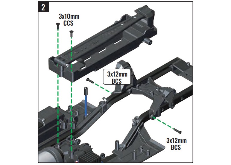 Install the battery tray