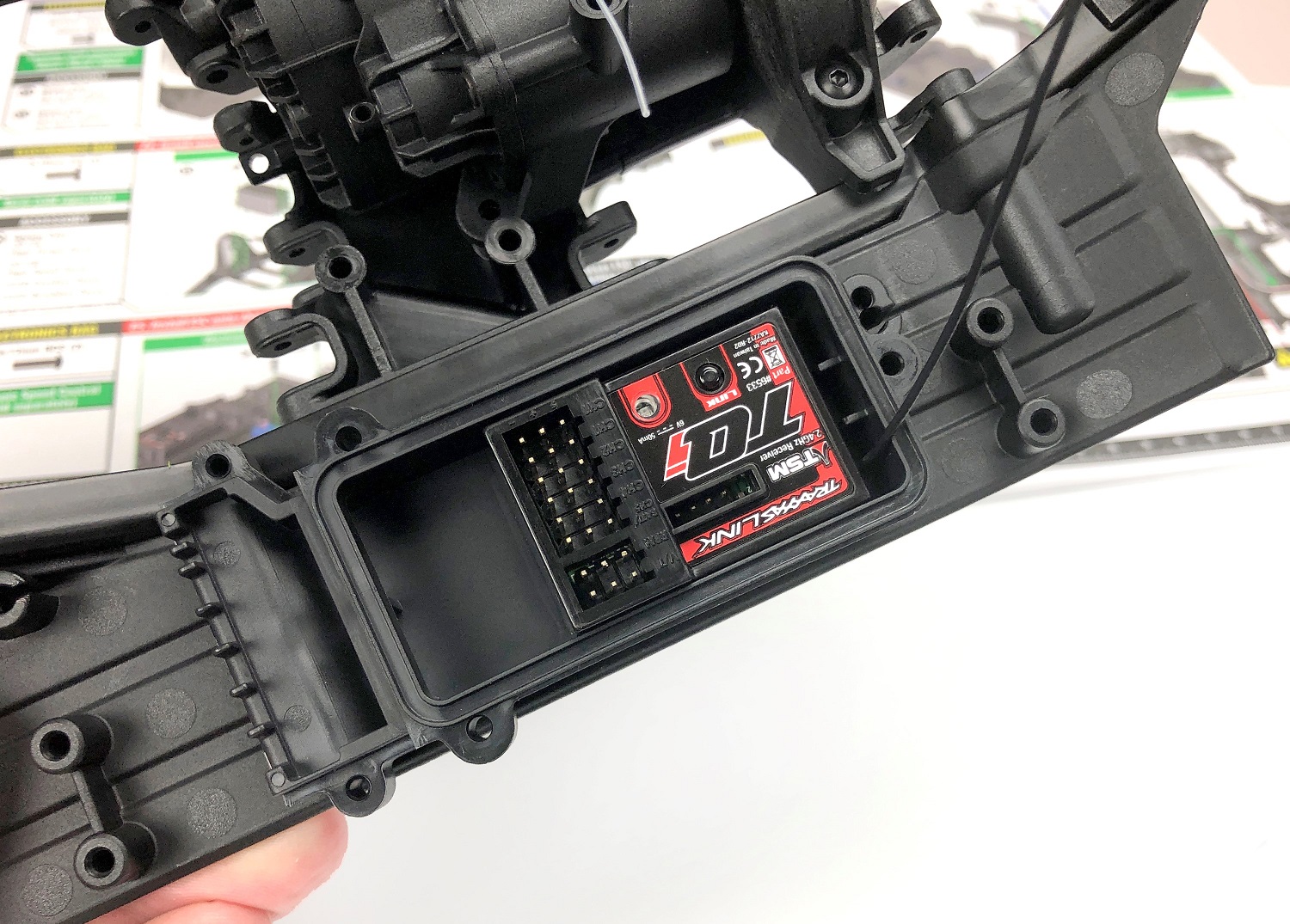 Mount the receiver as shown