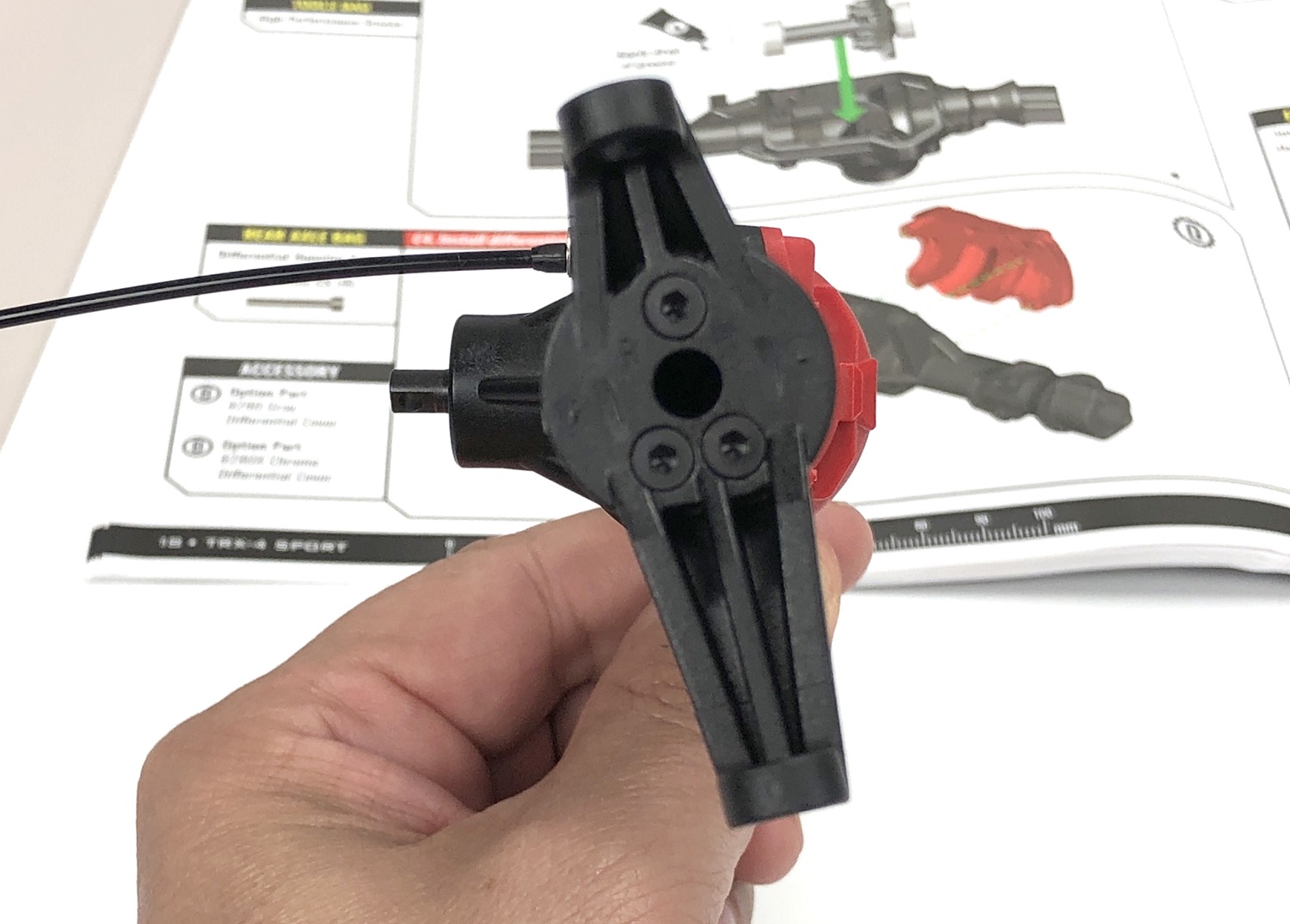 The top of the caster block should lean back