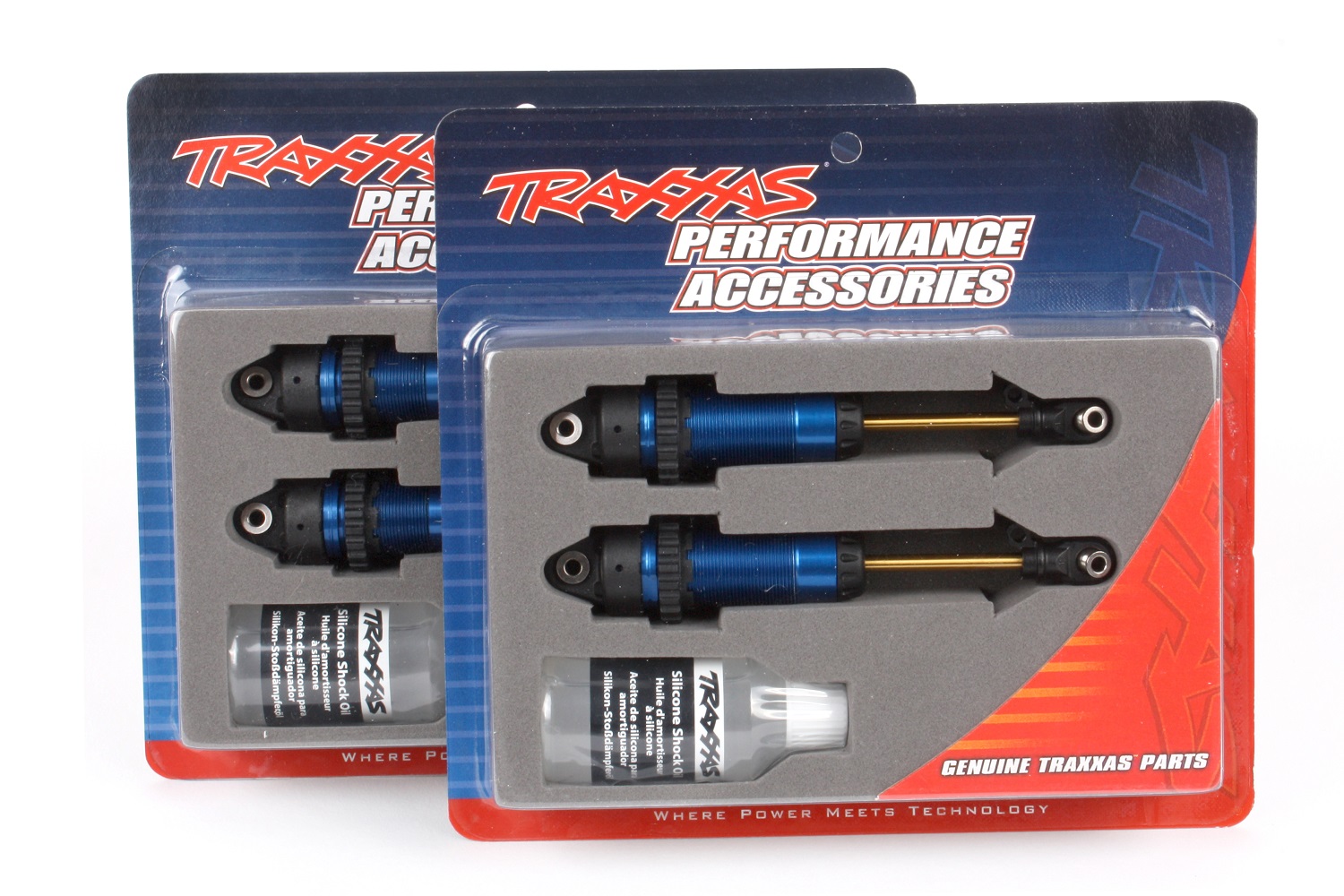 Blue aluminum GTR shocks