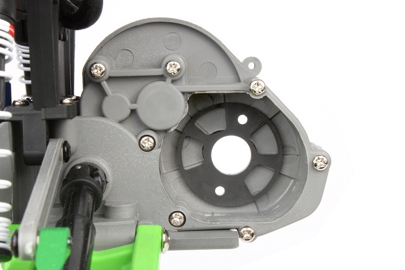 The adapter is a friction-fit in the motor opening
