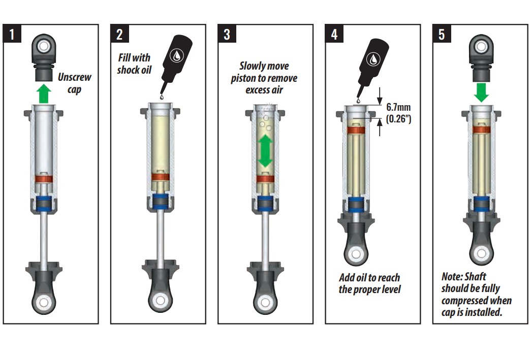 How to fill and bleed shocks