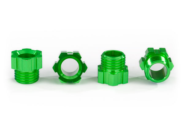 Green Aluminum Stub Axle Nuts