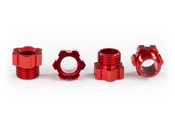 Red Aluminum Stub Axle Nuts