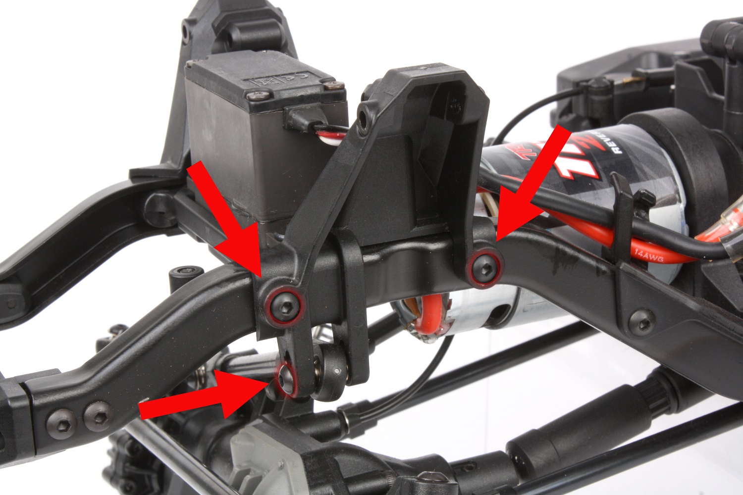 Remove the front shock towers