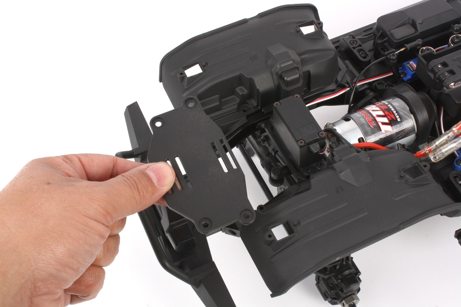Install the battery tray