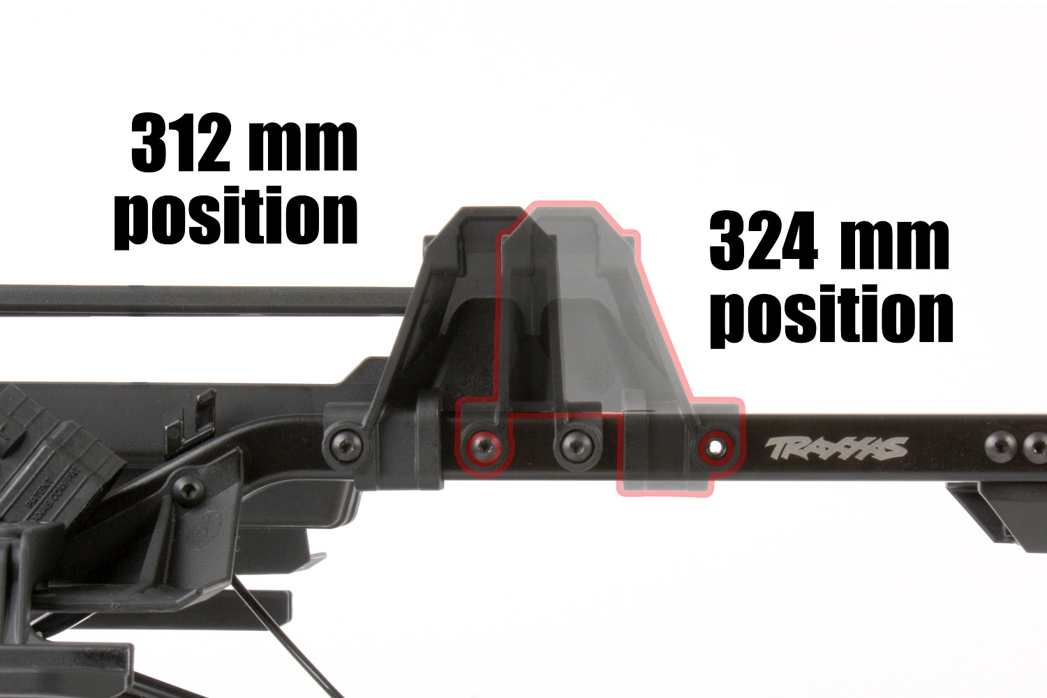 Rear shock tower position
