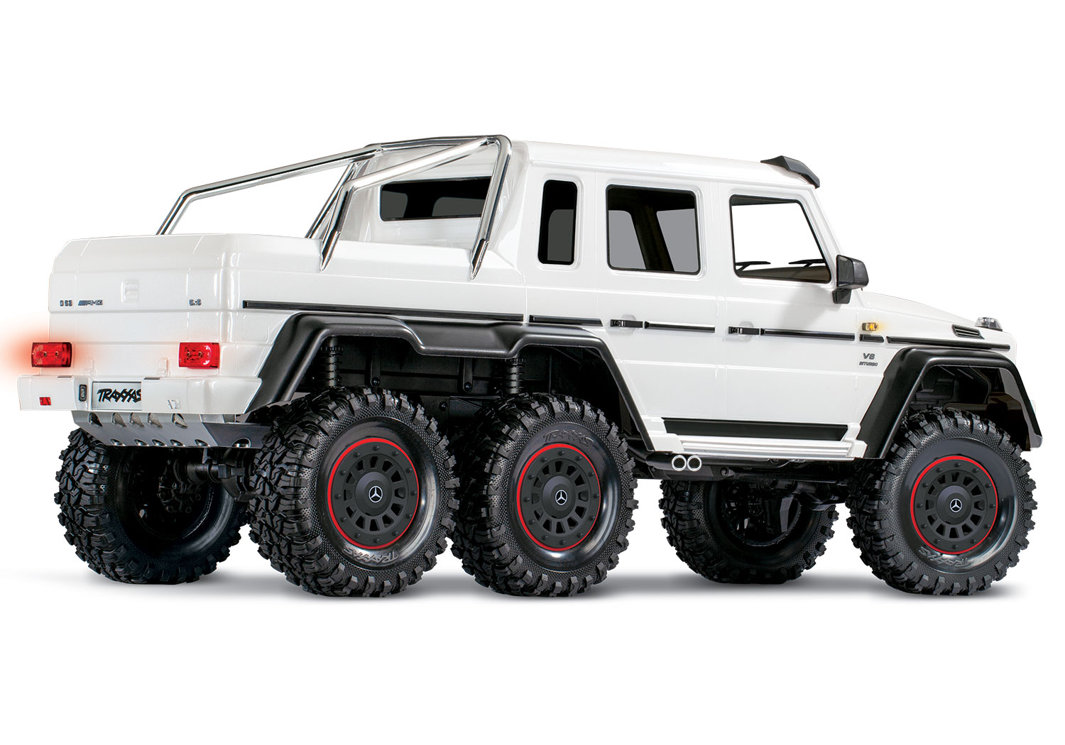 White TRX-6 rear view