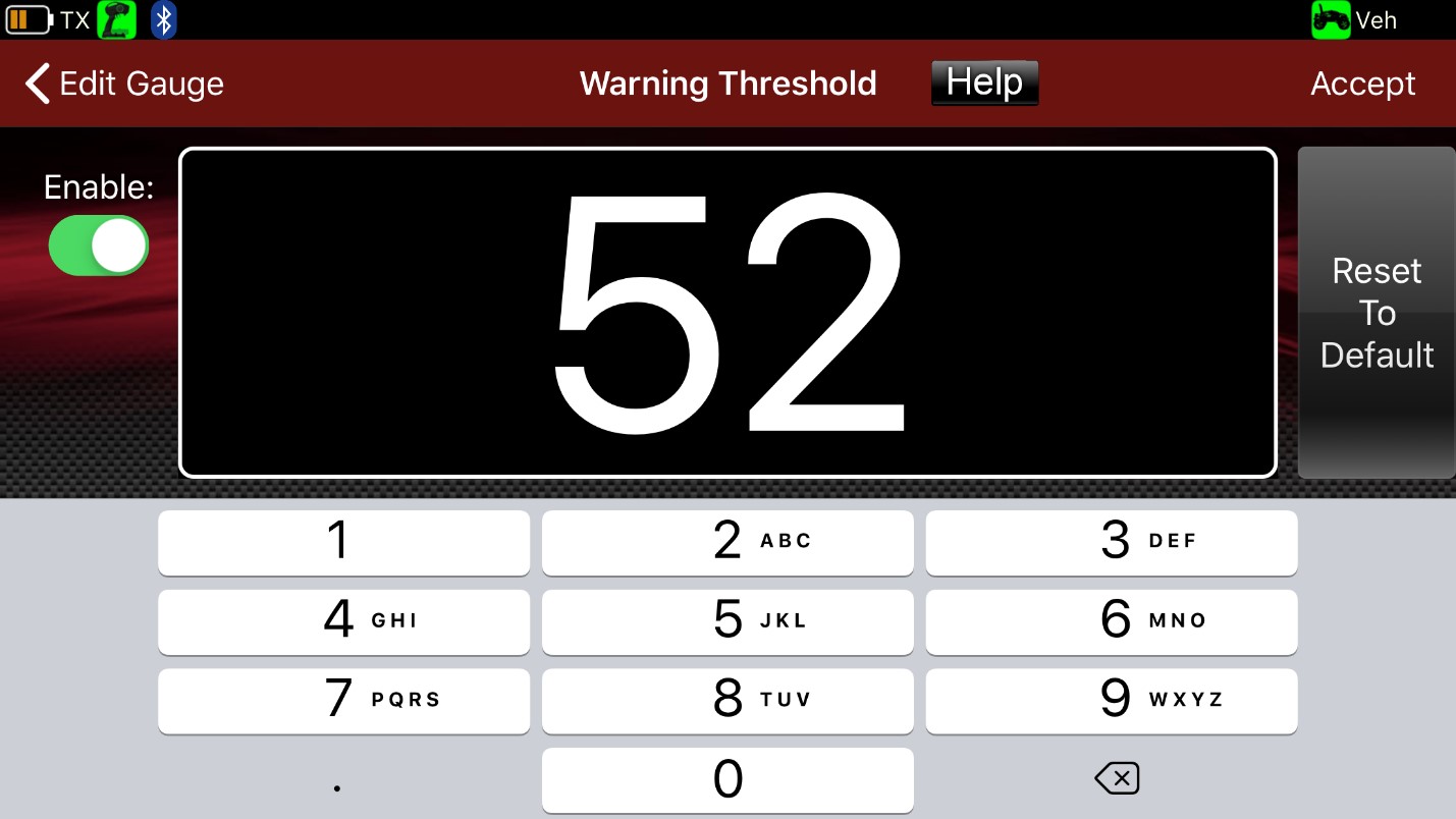 Warning Threshold