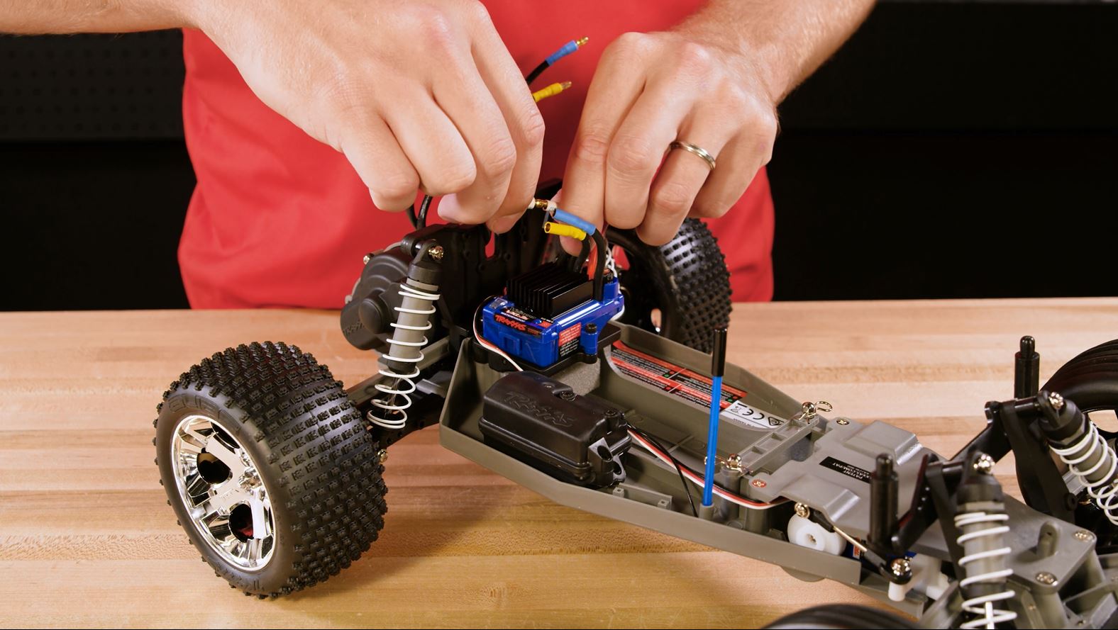 Plug in the motor wires