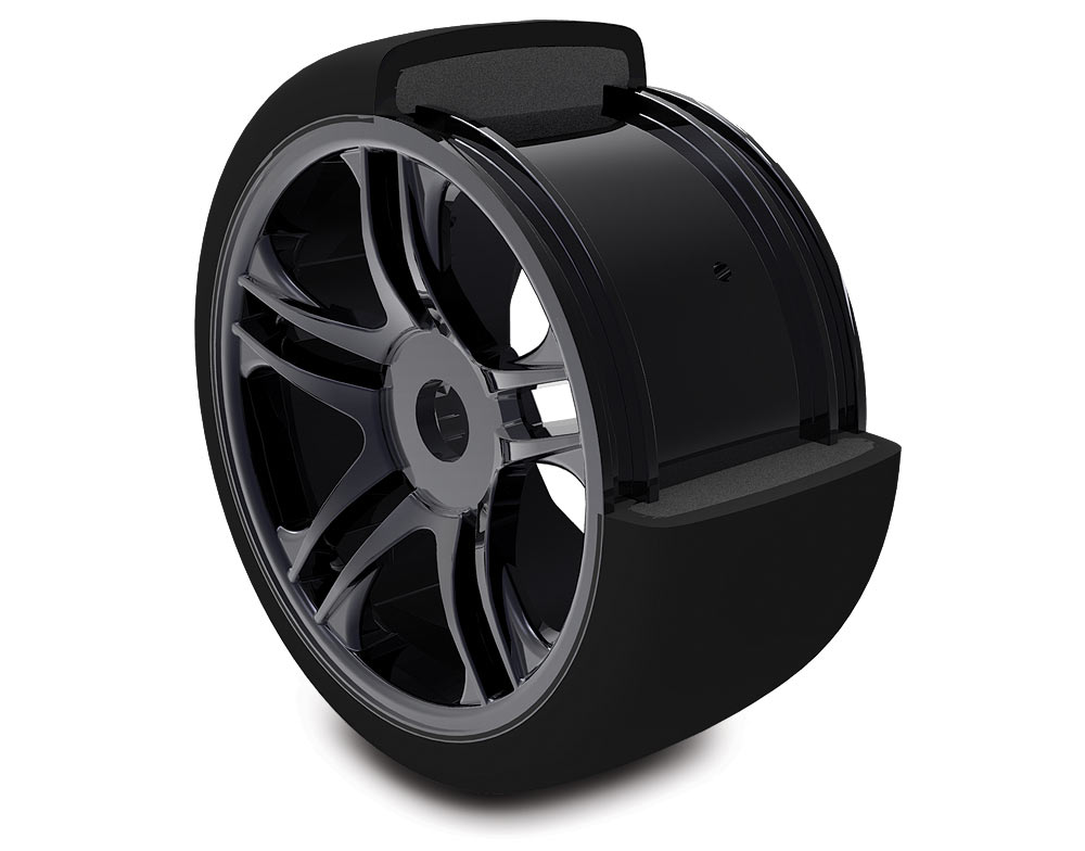 Traxxas XO-1 belted tires and Split Spoke wheels