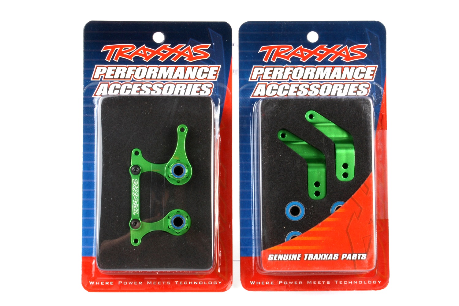Green aluminum bellcranks and axle carriers