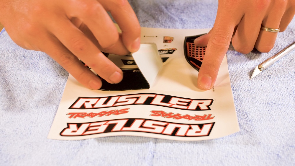 Peeling the decals