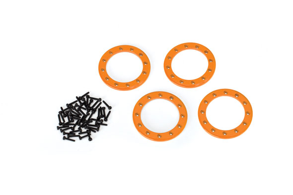 Orange Aluminum Beadlock Rings (4)
