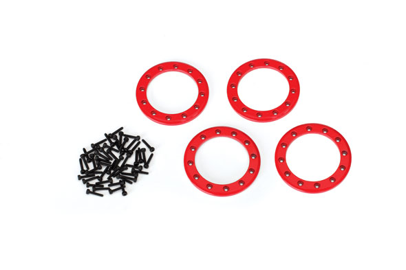 Red Aluminum Beadlock Rings (4)