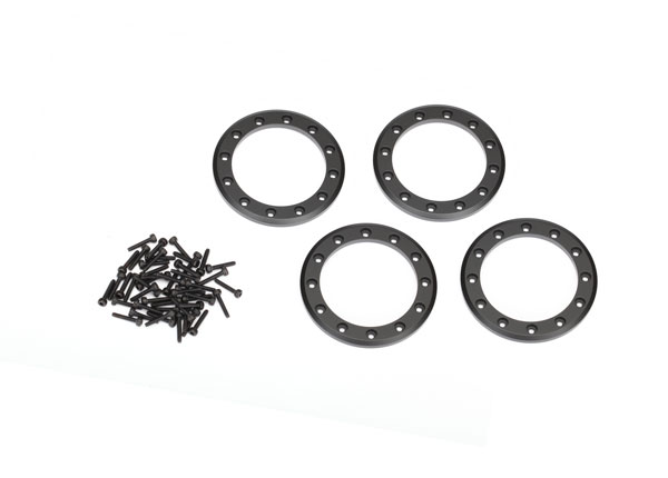 Black Aluminum Beadlock Rings (4)