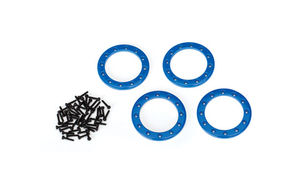 Blue Aluminum Beadlock Rings (4)