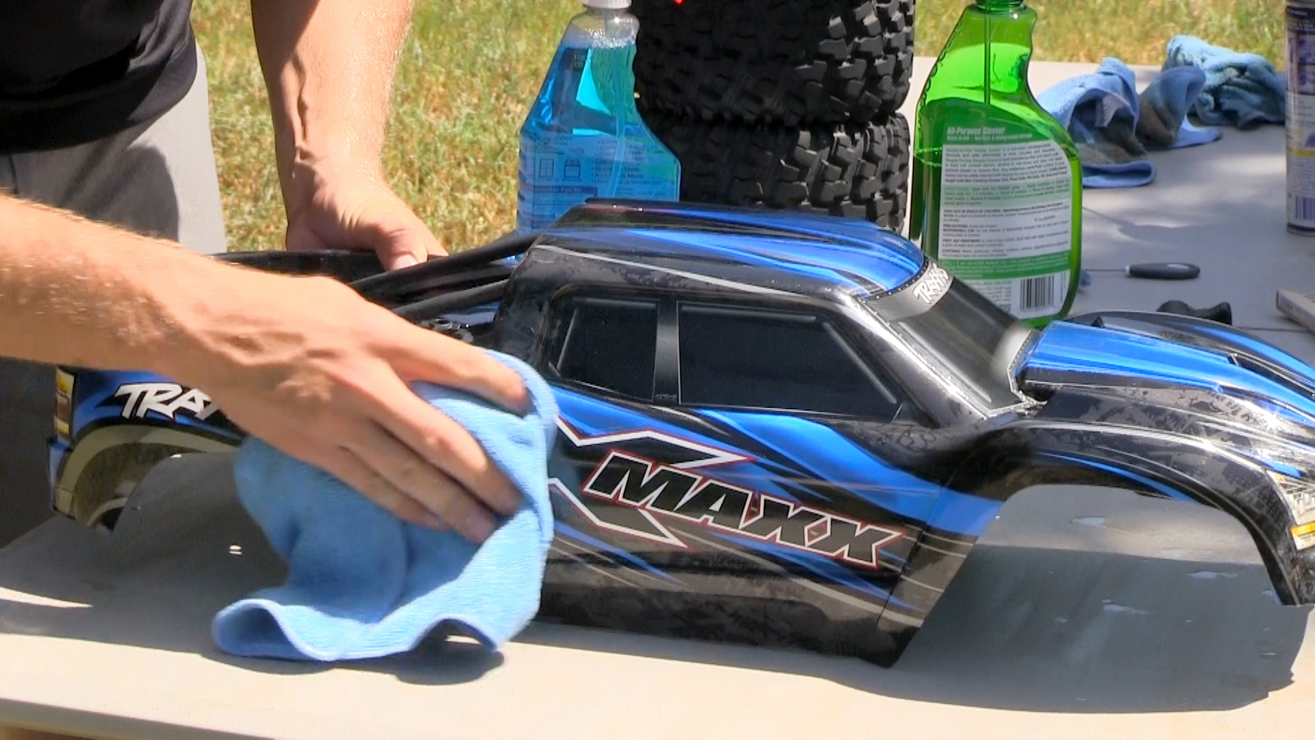 Use glass cleaner